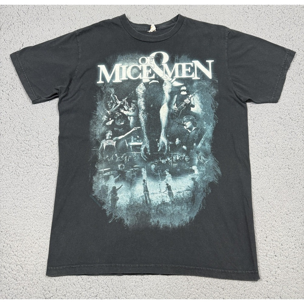 Of‎ Mice & Men Shirt Mens Large Black Graphic Band Tee Bay Island Rock Music